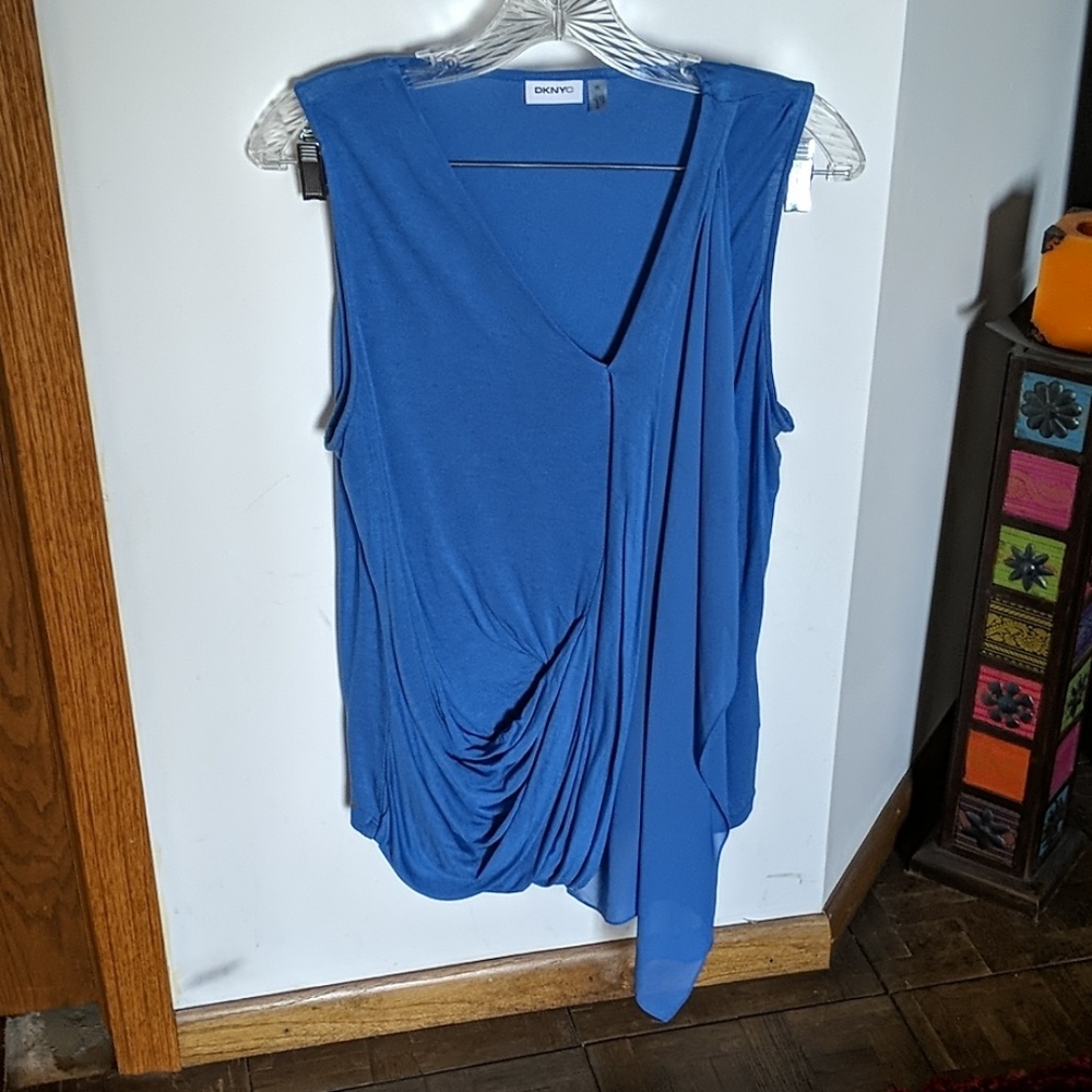 DKNY Blue Flowy Tank (XL)